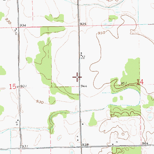 Topographic Map of Noble Post Office (historical), MI