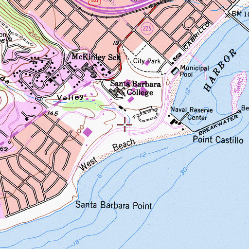 Topographic Map of Honda Valley, CA