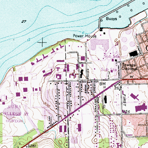 Topographic Map of Sheldon Hall, NY
