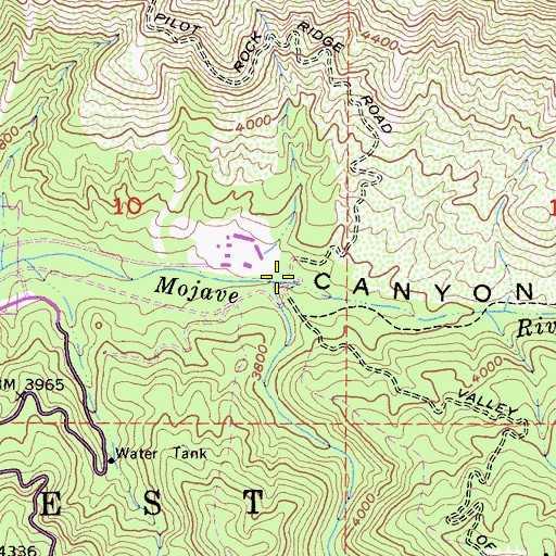 Topographic Map of Houston Creek, CA
