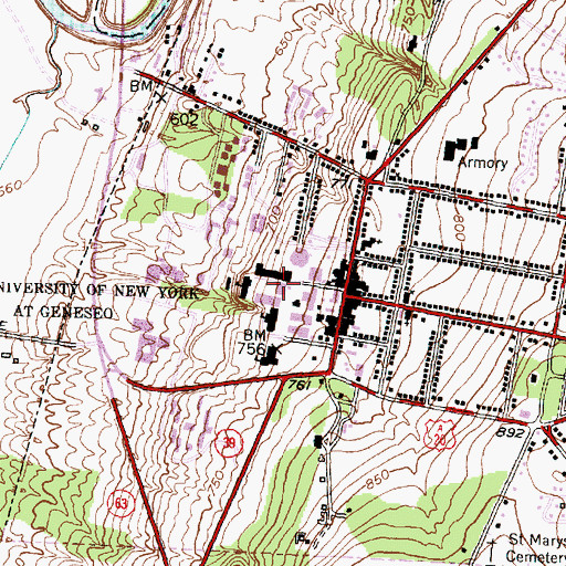 Topographic Map of Austin W Erwin Hall, NY