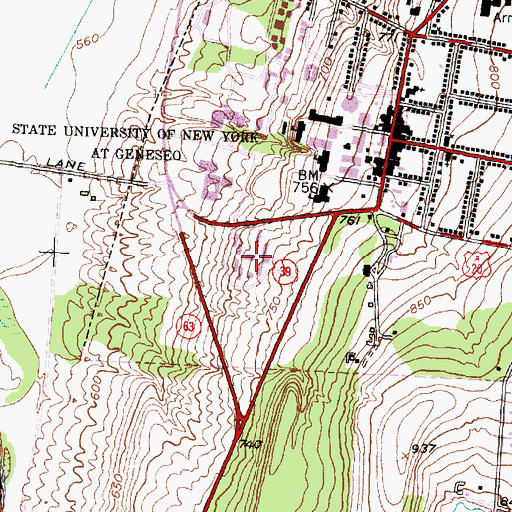 Topographic Map of Red Jacket Dining Hall, NY