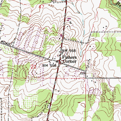 Topographic Map of Grand View Baptist Church, OR