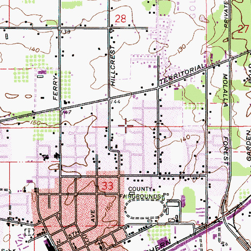 Topographic Map of Canby Hispanic Foursquare Church, OR
