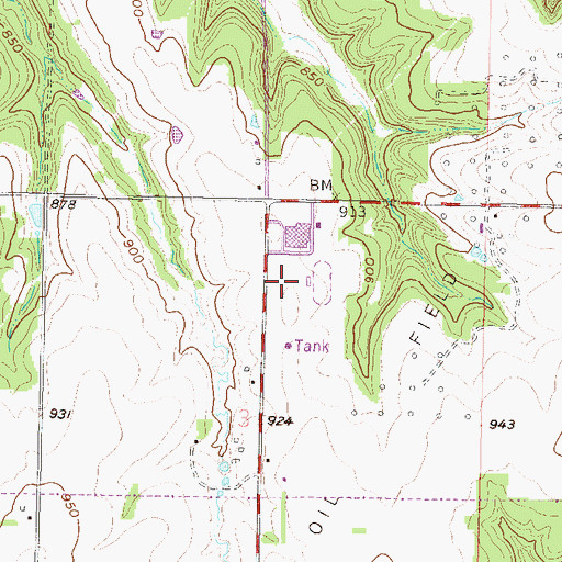 Topographic Map of Prairie View Middle School, KS