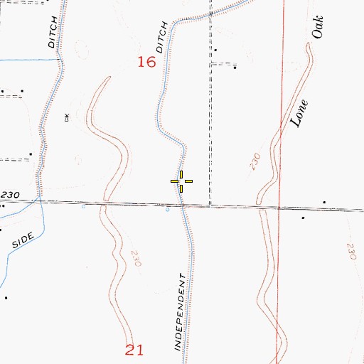 Topographic Map of Independent Ditch, CA