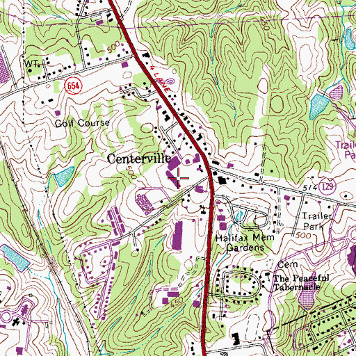 Topographic Map of The Woodview, VA