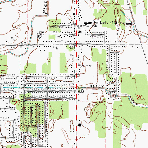 Topographic Map of Lewis Avenue Now Care Medical Center, MI