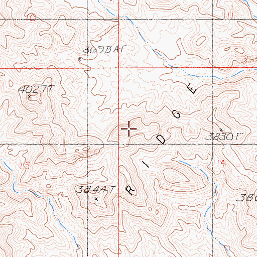 Topographic Map of Iron Ridge, CA