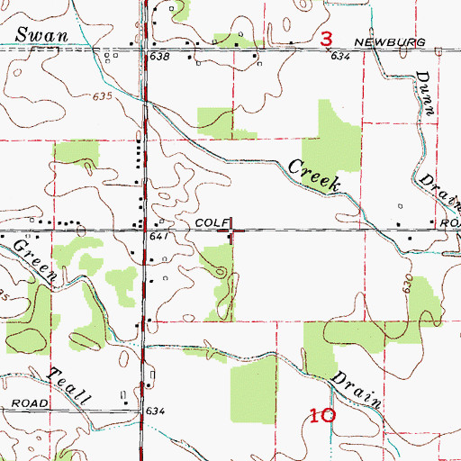 Topographic Map of Pilgrim Guide Missionary Church, MI