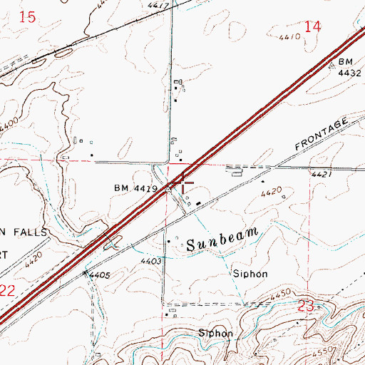 Topographic Map of E 4.6 Lateral, ID