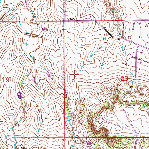 Topographic Map of Rocky Heights Middle School, CO
