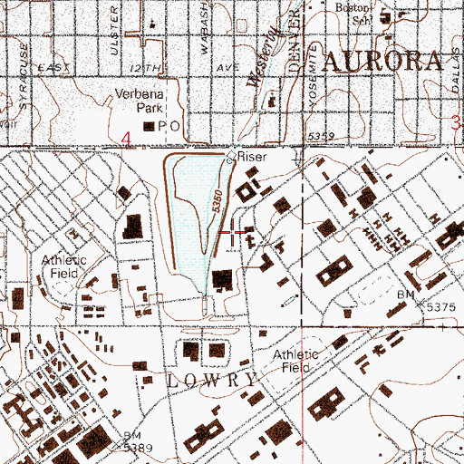 Topographic Map of Vanguard Classical School, CO
