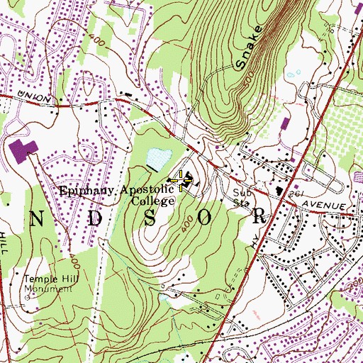 Topographic Map of Heritage Junior High School, NY