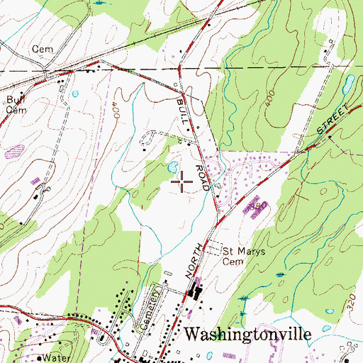 Topographic Map of Woodfield, NY