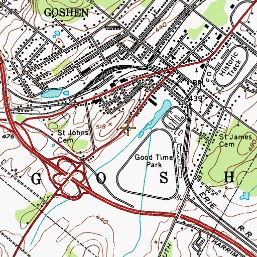 Topographic Map of Rainbow Building, NY