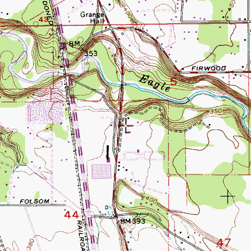 Topographic Map of Eagle Creek Foursquare Church, OR