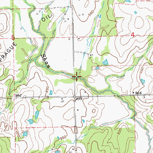 Topographic Map of Provaznik Creek, OK