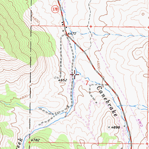 Topographic Map of Jacks Creek, CA