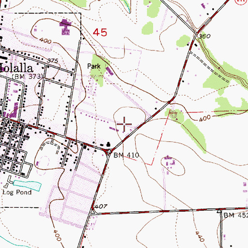 Topographic Map of Molalla Church of the Nazarene, OR