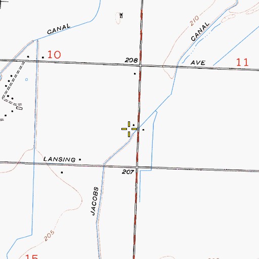 Topographic Map of Jacobs Canal, CA
