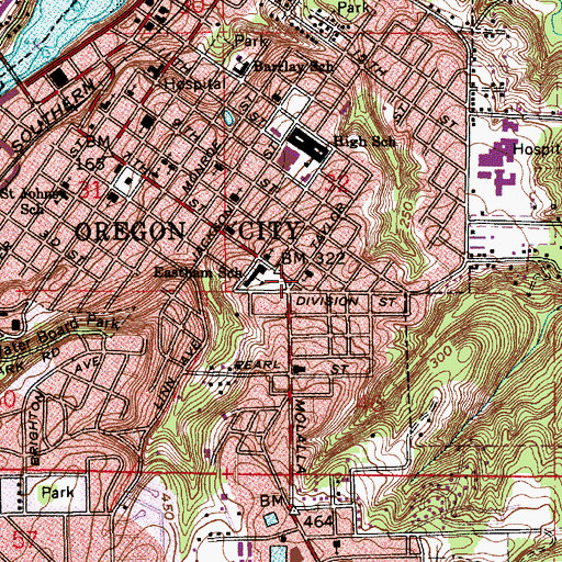 Topographic Map of Church of the Nazarene, OR