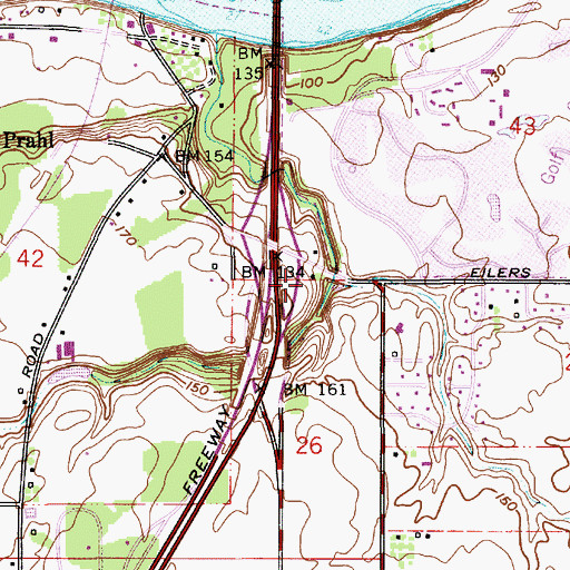 Topographic Map of Saint Francis Episcopal Church, OR