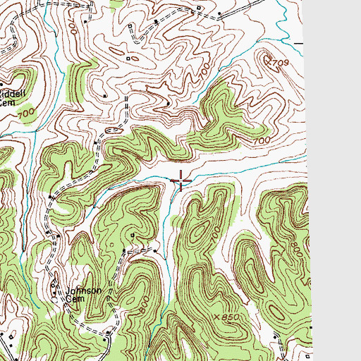 Topographic Map of Dark Hollow, KY