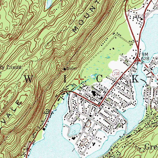Topographic Map of Lions Park, NY