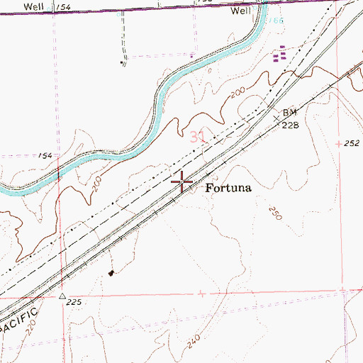 Topographic Map of Fortuna, AZ
