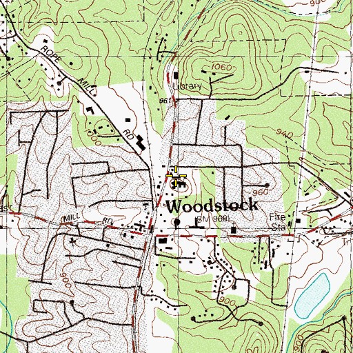 Topographic Map of Chattahoochee Technical College Woodstock Campus, GA