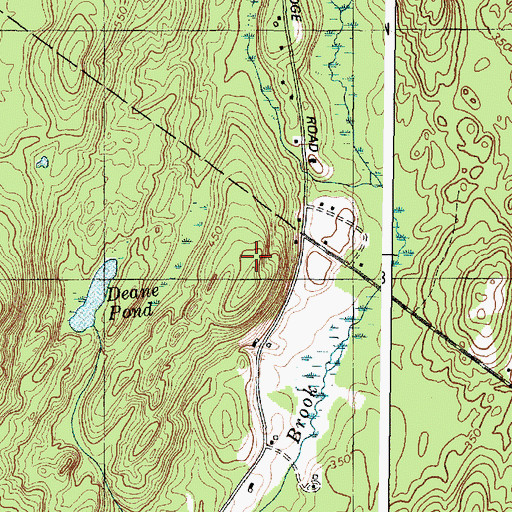 Topographic Map of Rocky Ridge Airport, ME