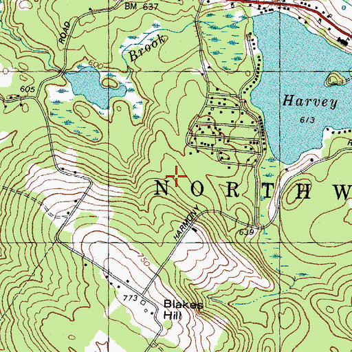 Topographic Map of Northwood Airport, NH