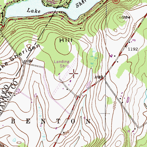 Topographic Map of Seamans Field, PA