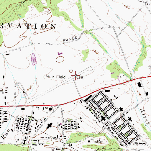 Fort Indiantown Gap Map Muir Army Airfield (Fort Indiantown Gap), Pa
