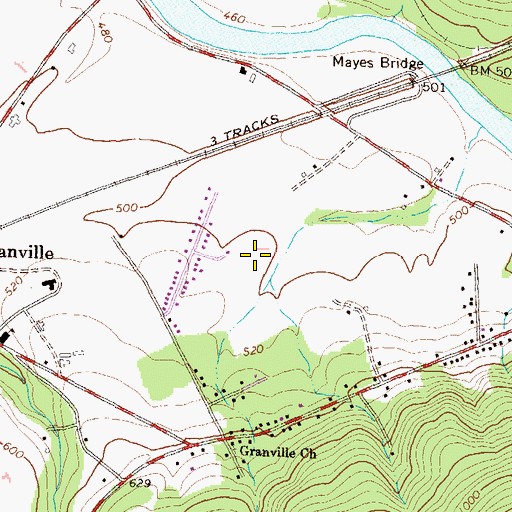 Topographic Map of Wagner Airport, PA