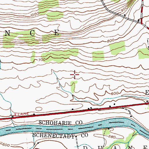 Topographic Map of Gar Field, NY