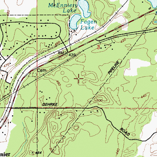 Topographic Map of Taylor Airport, WA