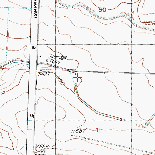 Topographic Map of B & G Farms Airport, WA