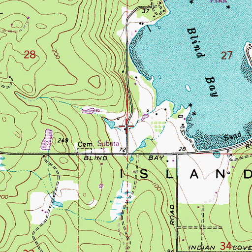 Topographic Map of Wilding Farm Airport, WA