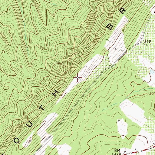 Topographic Map of Eastview Airport, WV