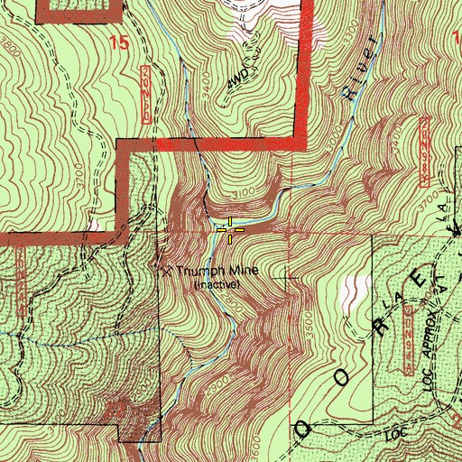 Topographic Map of Know-nothing Creek, CA
