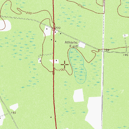 Topographic Map of Christians Folly Airport, GA