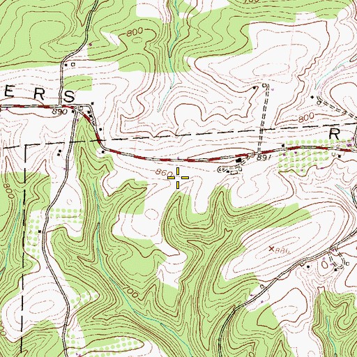 Topographic Map of Jansen Vineyards Airport, PA