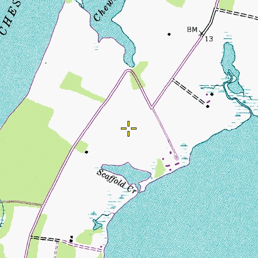 Topographic Map of Kent Fort Manor Airport, MD