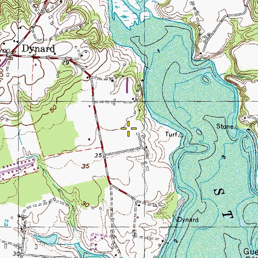 Topographic Map of Recompense Farm Airport, MD