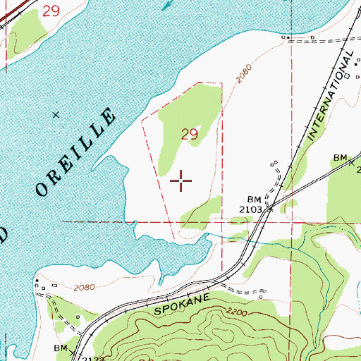 Topographic Map of Beaux Ranch Field, ID