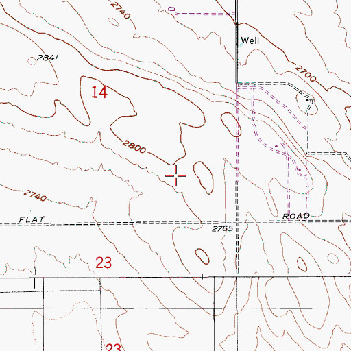 Topographic Map of Sky Ranch North Airport, ID