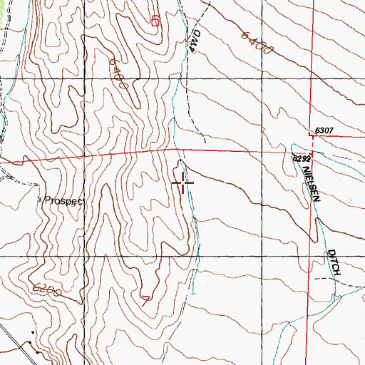 Topographic Map of Linda's Roost Airport, ID