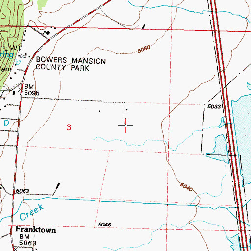 Topographic Map of Bailey Ranch Airport (historical), NV